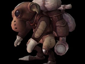 cartoony cow character 3D Model