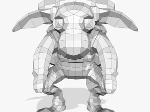 cartoony cow character 3D Model