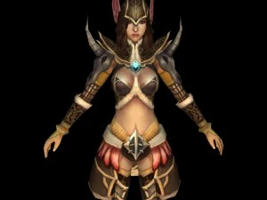fantasy warrier girl 3D Model