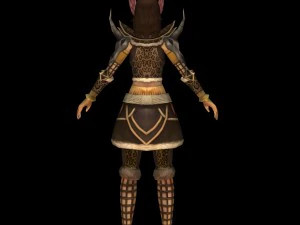 fantasy warrier girl 3D Model
