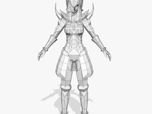fantasy warrier girl 3D Model