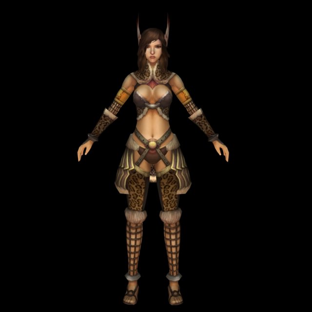 beautiful fighter girl 02 3D Model .c4d .max .obj .3ds .fbx .stl .blend 