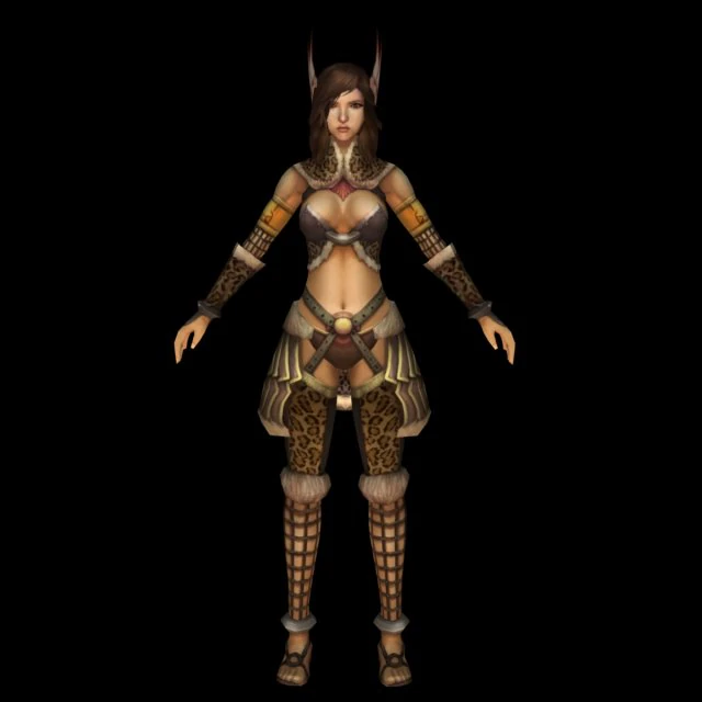 beautiful fighter girl 02 3D Model .c4d .max .obj .3ds .fbx .stl .blend