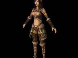 beautiful fighter girl 02 3D Model