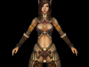 beautiful fighter girl 02 3D Model