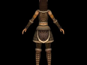 beautiful fighter girl 02 3D Model