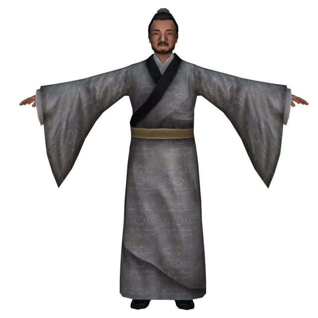 chinese man character 02 3D Model .c4d .max .obj .3ds .fbx .stl .blend