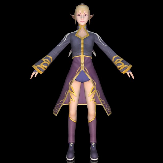 fantasy baby girl 3D Модель .c4d .max .obj .3ds .fbx .stl .blend 