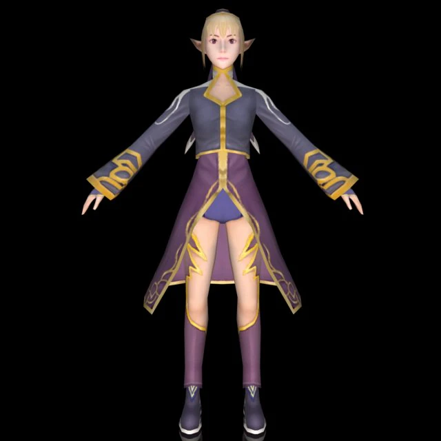 fantasy baby girl 3D Model .c4d .max .obj .3ds .fbx .stl .blend 