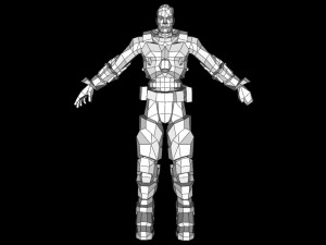 robo man character Modelo 3D