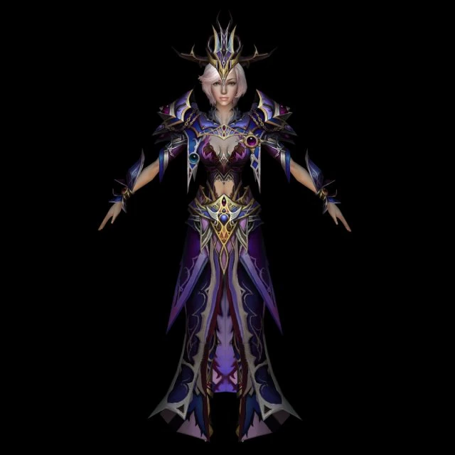 sexy warrior queen 3D Model .c4d .max .obj .3ds .fbx .stl .blend 