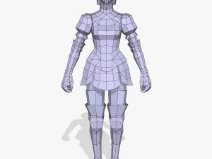 warrior princess girl 3D Model