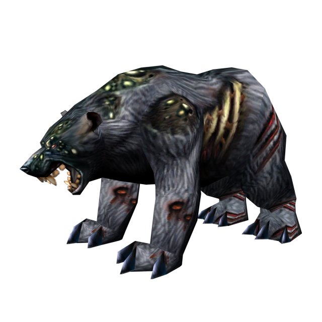 lowpoly game animal bear1 blacf 3D Model .c4d .max .obj .3ds .fbx .stl .blend 
