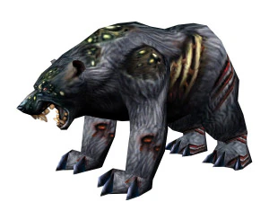 lowpoly game animal bear1 blacf 3D Model