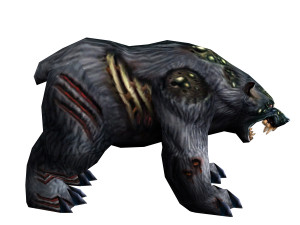 lowpoly game animal bear1 blacf 3D Model