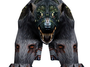 lowpoly game animal bear1 blacf 3D Model
