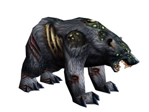lowpoly game animal bear1 blacf 3D Model