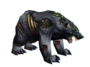 lowpoly game animal bear1 blacf 3D Model