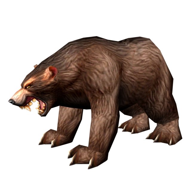 lowpoly game animal bear3 bro 3D Model .c4d .max .obj .3ds .fbx .stl .blend