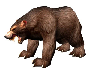lowpoly game animal bear3 bro 3D Model