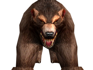 lowpoly game animal bear3 bro 3D Model