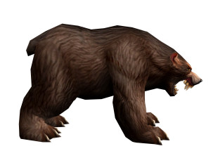 lowpoly game animal bear3 bro 3D Model