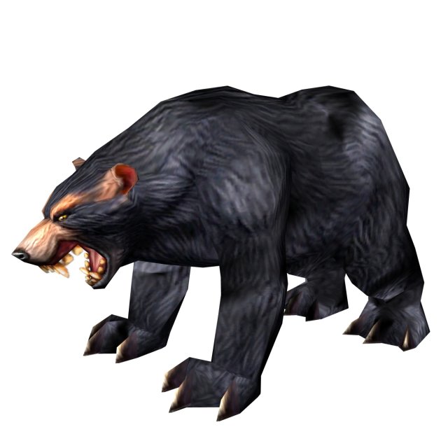 lowpoly game animal bear4 busu 3D 모델 .c4d .max .obj .3ds .fbx .stl .blend 