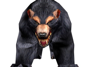 lowpoly game animal bear4 busu 3D 모델