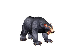 lowpoly game animal bear4 busu 3D 모델