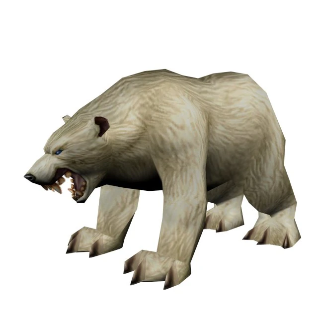 lowpoly game animal bear5 cr1 3D Model .c4d .max .obj .3ds .fbx .stl .blend 
