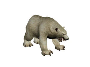 lowpoly game animal bear5 cr1 3D Model