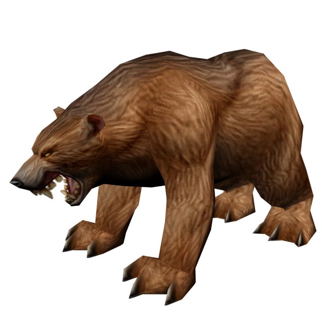 lowpoly game animal bear6 gold1 Model 3D .c4d .max .obj .3ds .fbx .stl .blend 