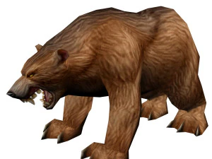 ローポリ ゲーム 動物 クマ6 ゴールド1 3Dモデル