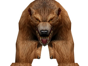 lowpoly game animal bear6 gold1 Model 3D