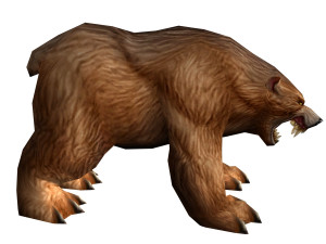 lowpoly game animal bear6 gold1 Model 3D