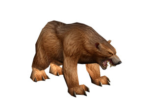 lowpoly game animal bear6 gold1 Model 3D