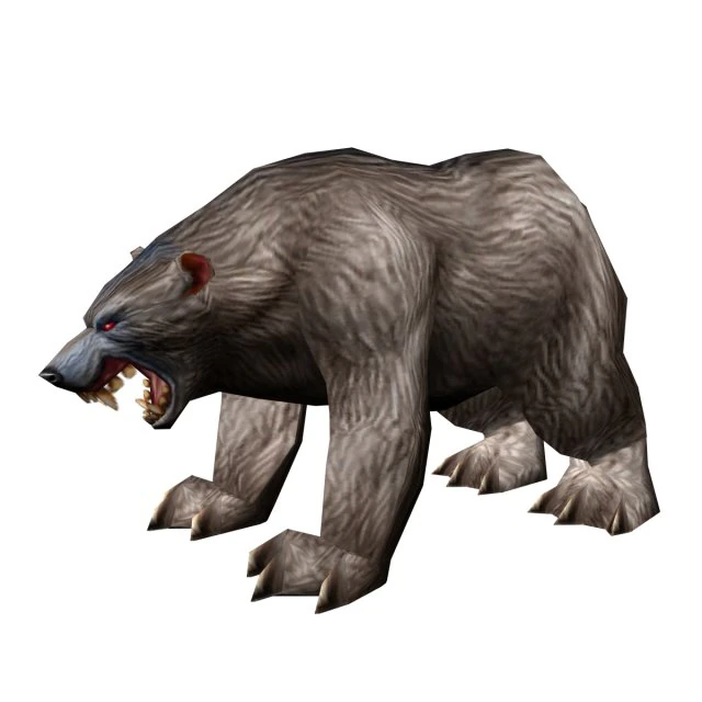 lowpoly game animal bear7 har1 3D Model .c4d .max .obj .3ds .fbx .stl .blend
