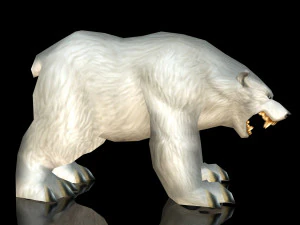 lowpoly game animal bear11 wip1 3D Model
