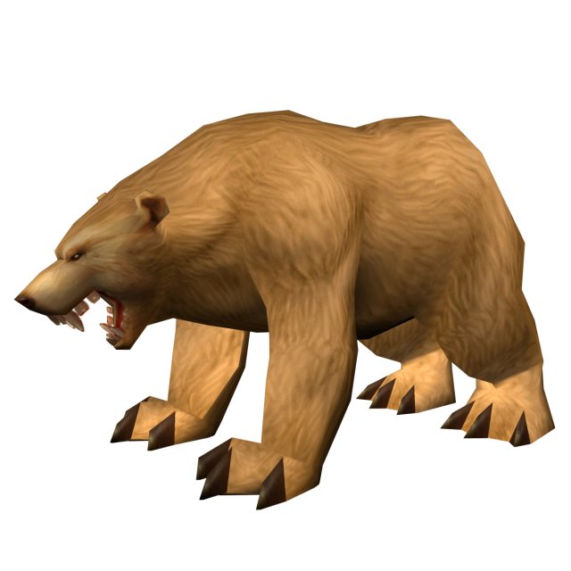 lowpoly game animal bear12 ya1 3D Model .c4d .max .obj .3ds .fbx .stl .blend 