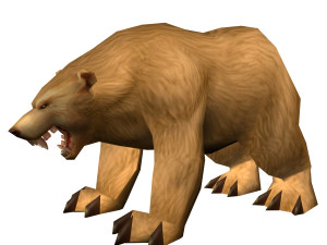 lowpoly game animal bear12 ya1 3D Model