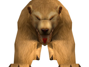 lowpoly game animal bear12 ya1 3D Model