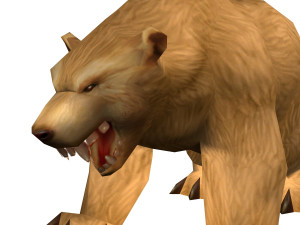 lowpoly game animal bear12 ya1 3D Model