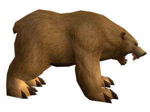 lowpoly game animal bear12 ya1 3D Model
