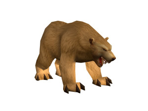 lowpoly game animal bear12 ya1 3D Model