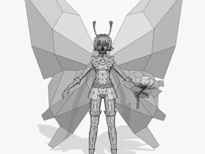 butterfly fairy character 3D Model