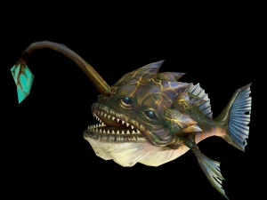 漫画のピラニア魚 3Dモデル