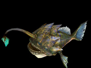 cartoon piranha fish 3D Model