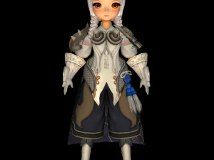 linda mu&ntilde;eca luchadora 02 Modelo 3D