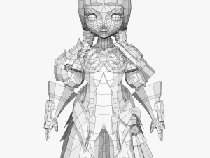 cute doll fighter 02 3D-Modell