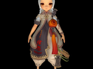 cute doll girl 3D-Modell